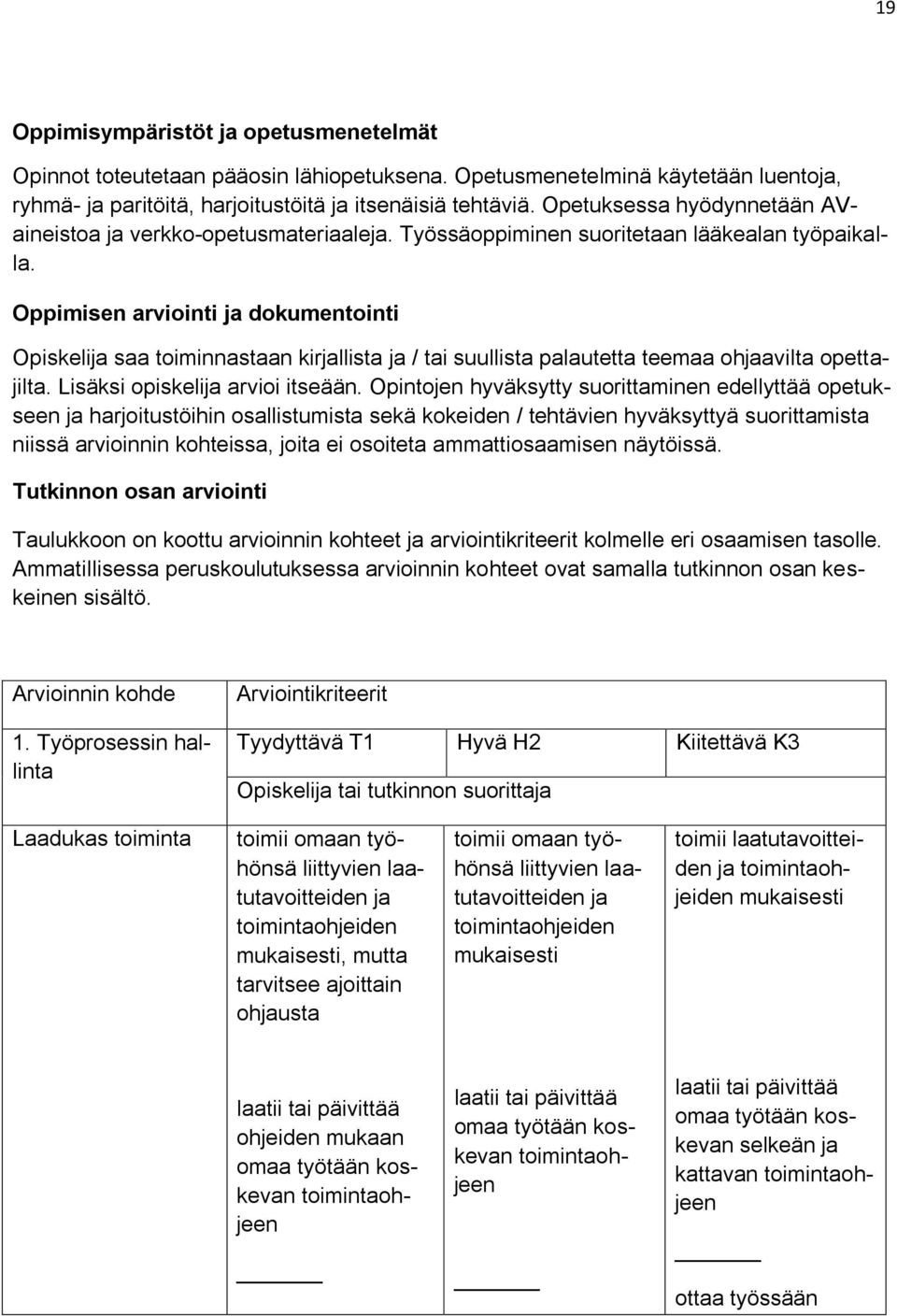 Oppimisen arviointi ja dokumentointi Opiskelija saa toiminnastaan kirjallista ja / tai suullista palautetta teemaa ohjaavilta opettajilta. Lisäksi opiskelija arvioi itseään.