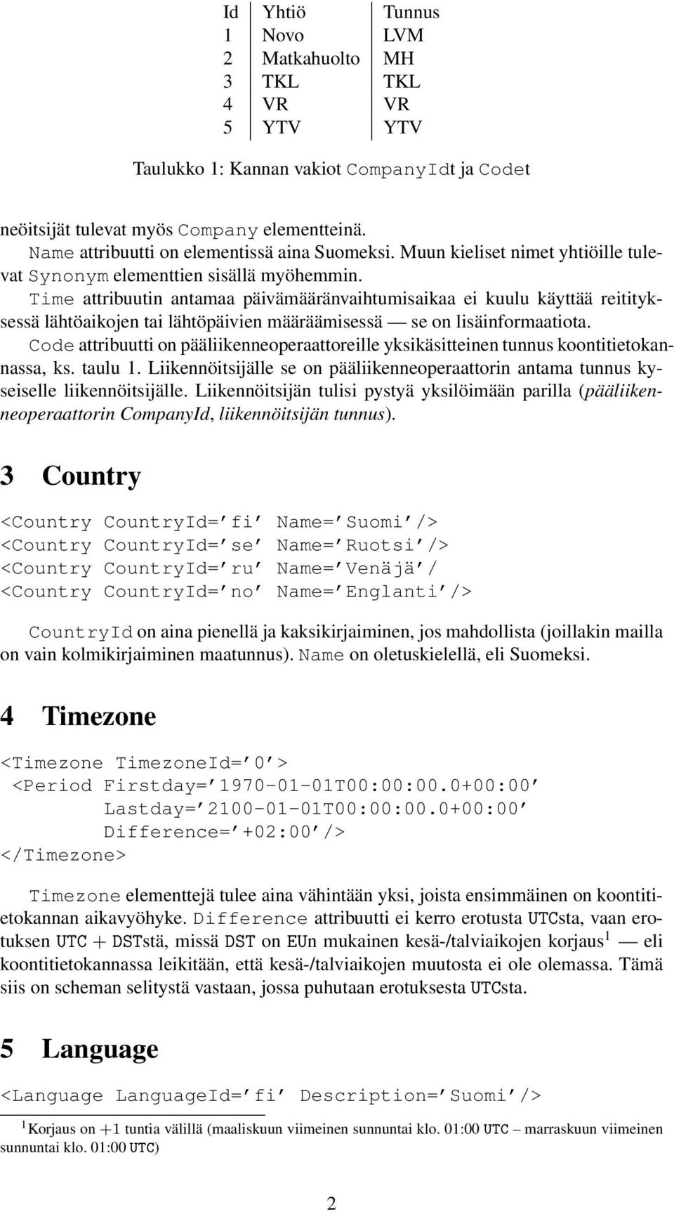 Time attribuutin antamaa päivämääränvaihtumisaikaa ei kuulu käyttää reitityksessä lähtöaikojen tai lähtöpäivien määräämisessä se on lisäinformaatiota.