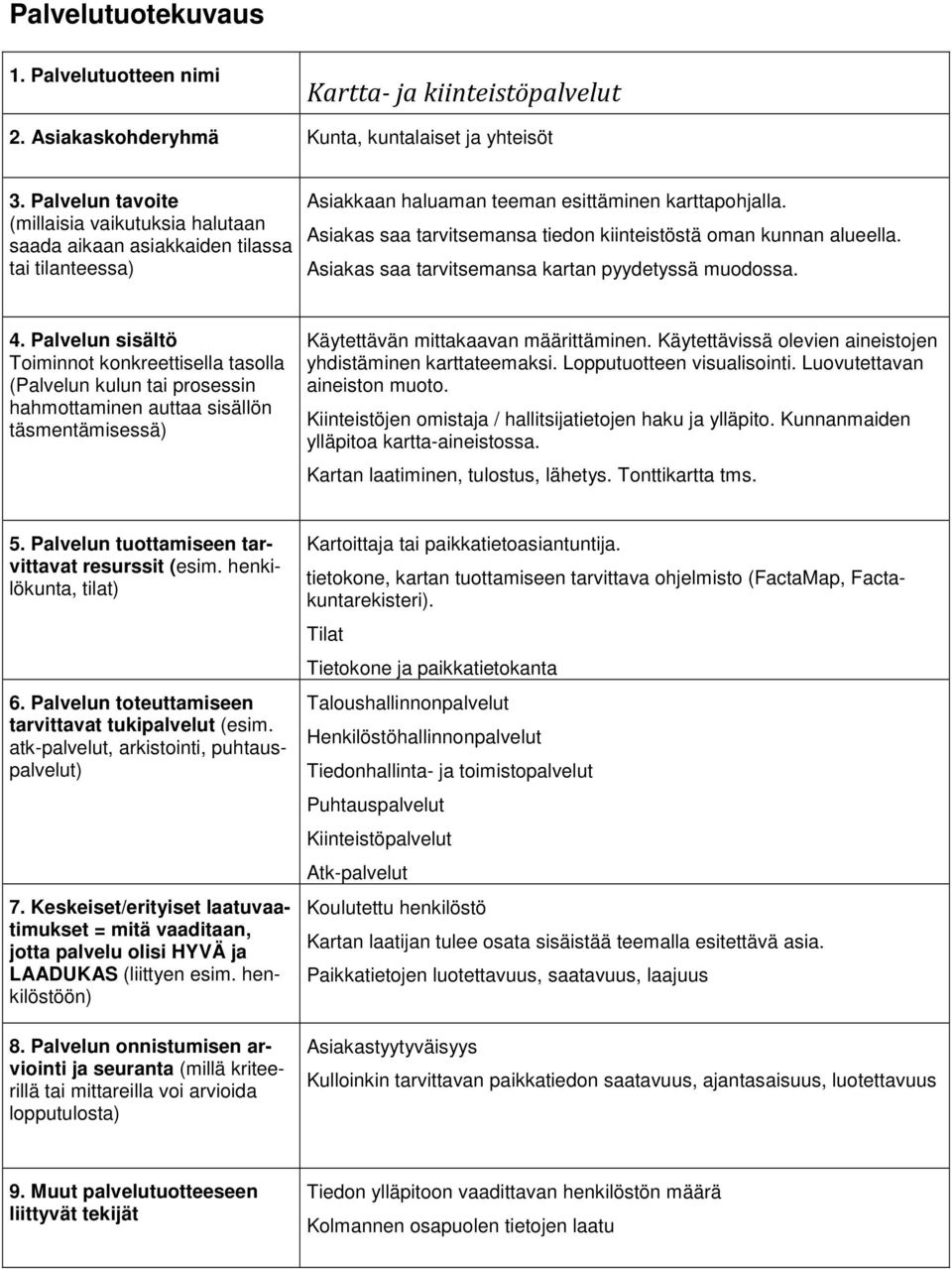 Luovutettavan aineiston muoto. Kiinteistöjen omistaja / hallitsijatietojen haku ja ylläpito. Kunnanmaiden ylläpitoa kartta-aineistossa. Kartan laatiminen, tulostus, lähetys. Tonttikartta tms. 5.