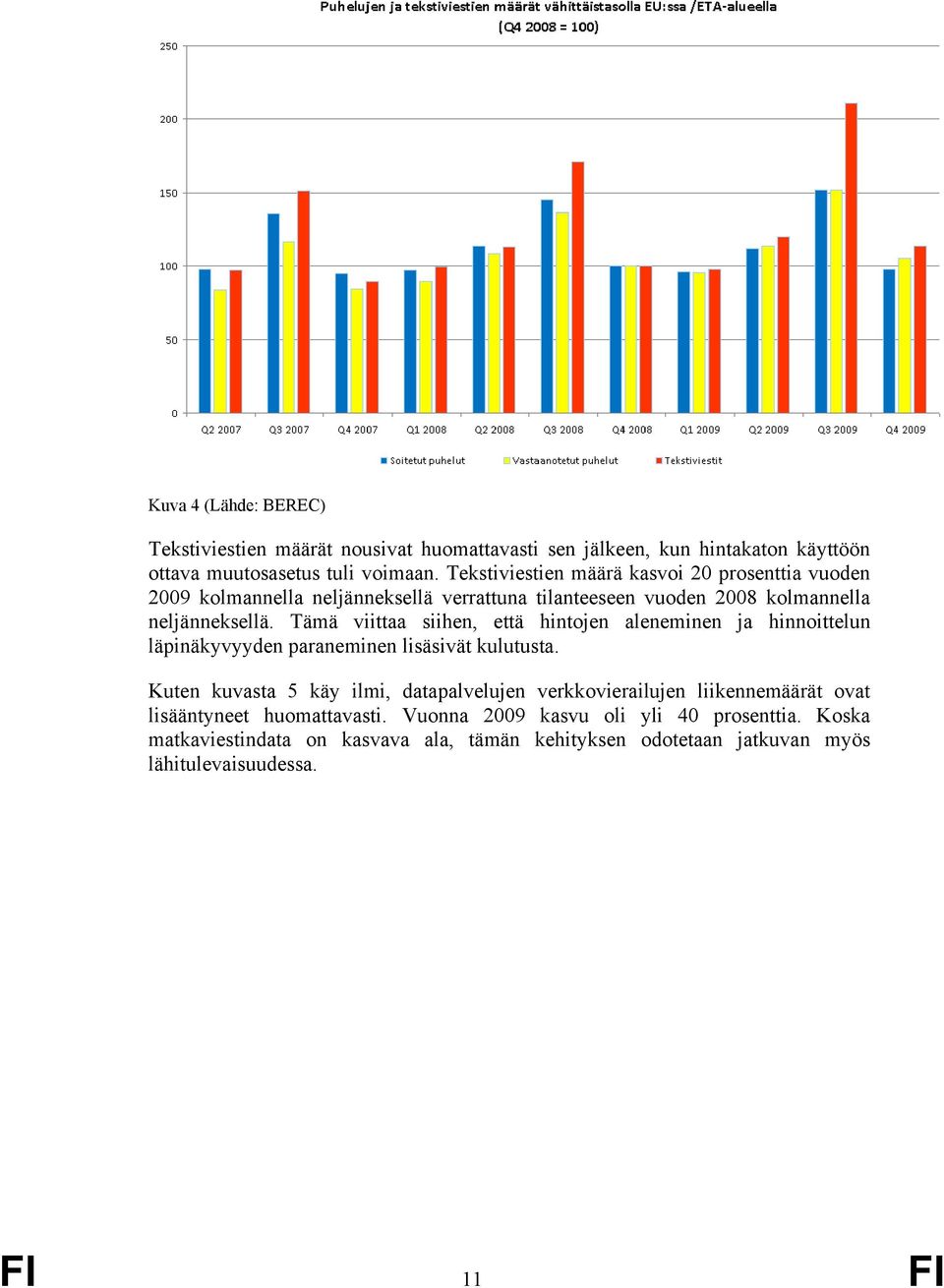 Tämä viittaa siihen, että hintojen aleneminen ja hinnoittelun läpinäkyvyyden paraneminen lisäsivät kulutusta.