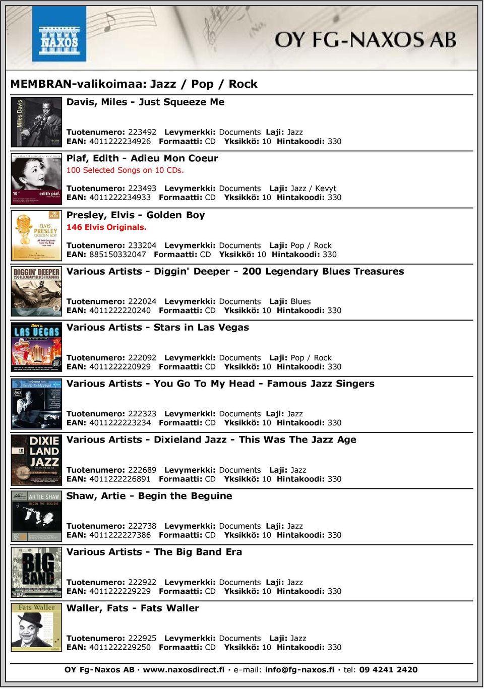 Tuotenumero: 223493 Levymerkki: Documents Laji: Jazz / Kevyt EAN: 4011222234933 Formaatti: CD Yksikkö: 10 Hintakoodi: 330 Presley, Elvis - Golden Boy 146 Elvis Originals.