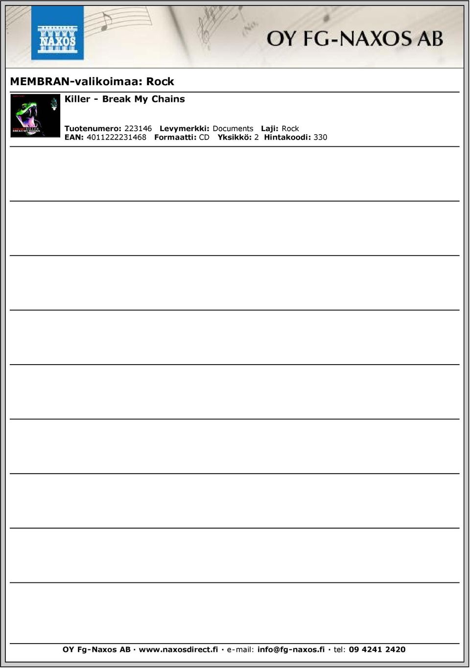 Levymerkki: Documents Laji: Rock EAN: