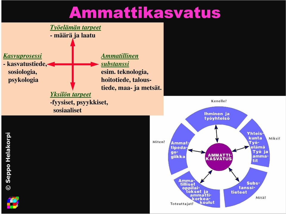 Ammatillinen substanssi esim.