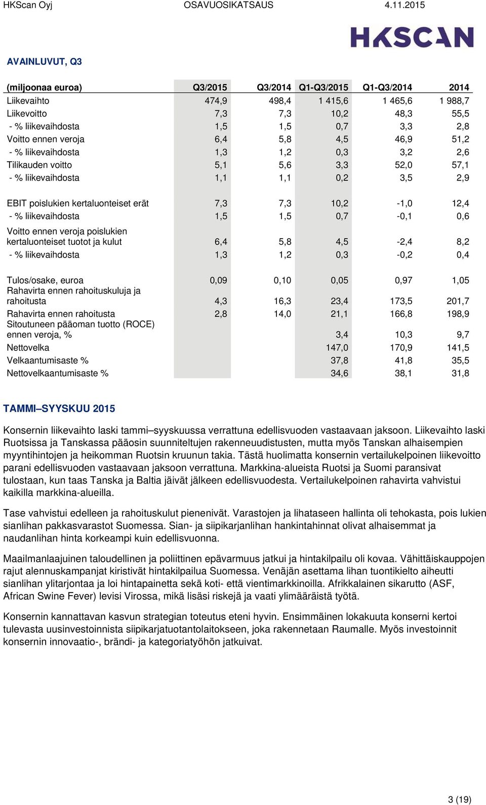 7,3 7,3 10,2-1,0 12,4 - % liikevaihdosta 1,5 1,5 0,7-0,1 0,6 Voitto ennen veroja poislukien kertaluonteiset tuotot ja kulut 6,4 5,8 4,5-2,4 8,2 - % liikevaihdosta 1,3 1,2 0,3-0,2 0,4 Tulos/osake,