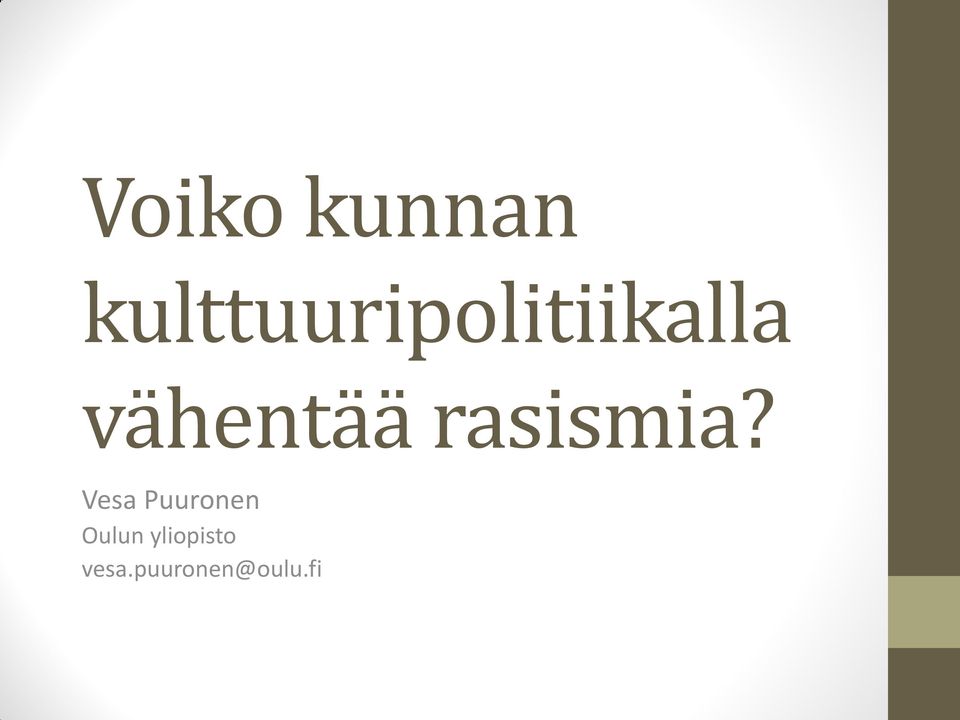 Vesa Puuronen Oulun