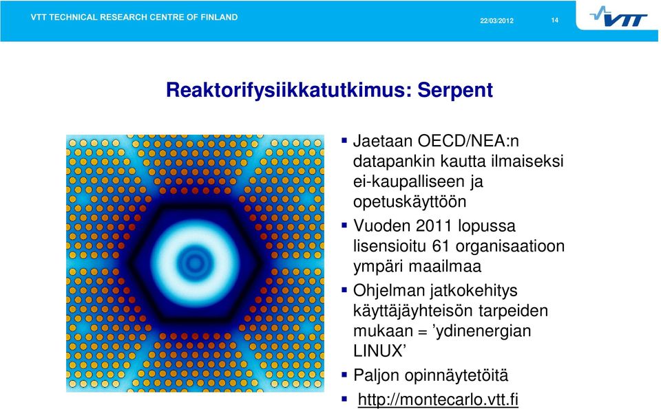 61 organisaatioon ympäri maailmaa Ohjelman jatkokehitys käyttäjäyhteisön