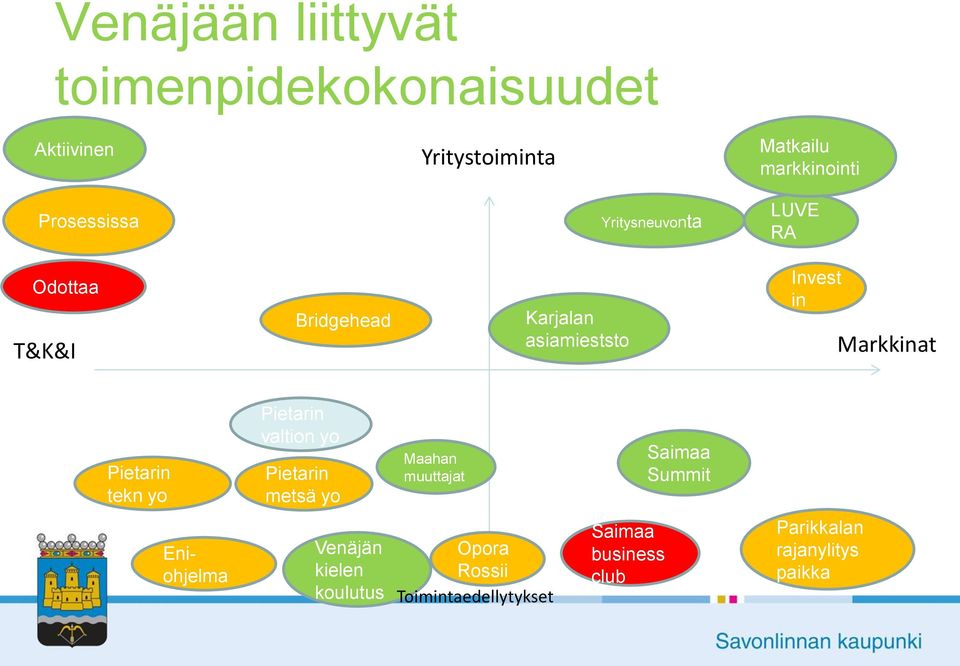 Markkinat Pietarin tekn yo Pietarin valtion yo Pietarin metsä yo Maahan muuttajat Saimaa Summit