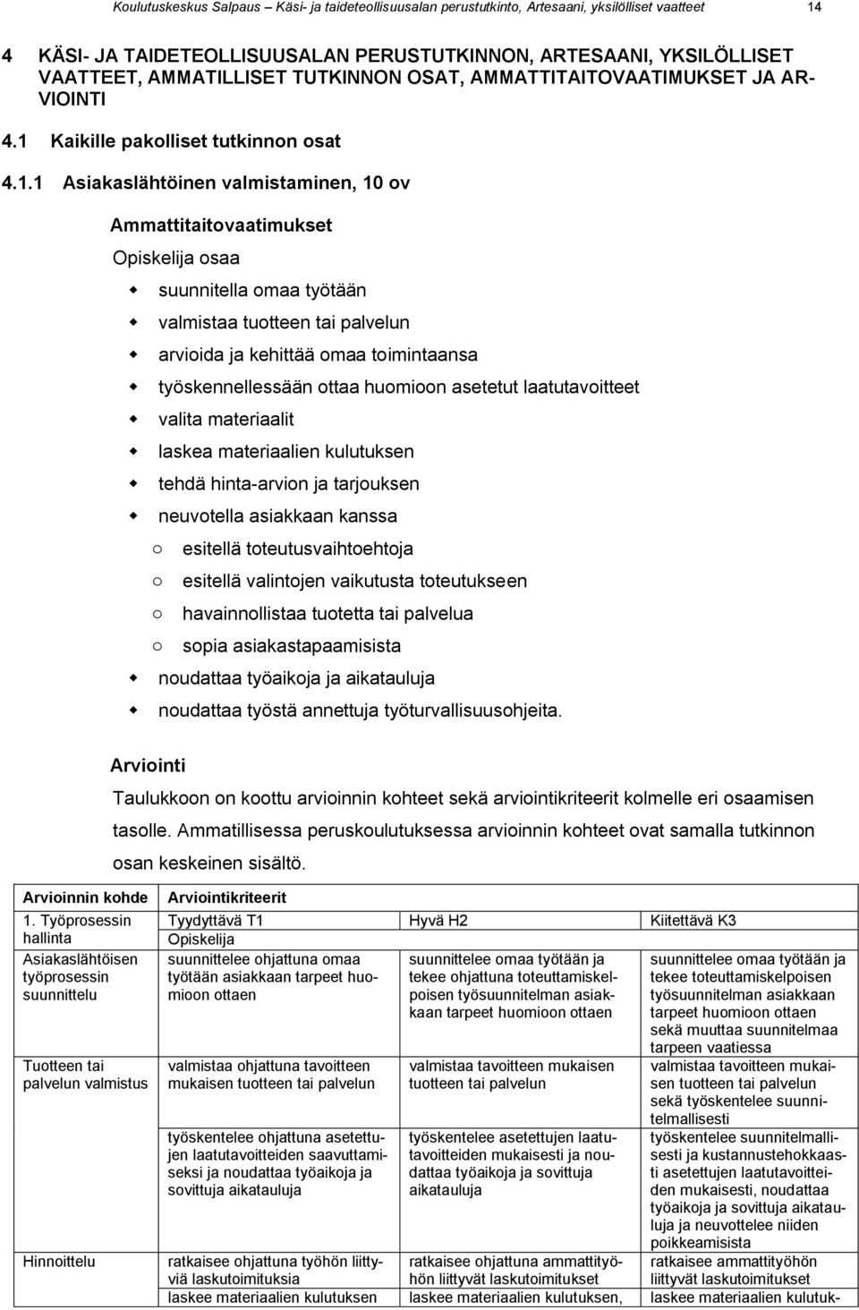 Kaikille pakolliset tutkinnon osat 4.1.