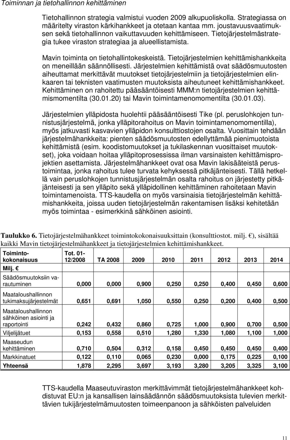 Tietojärjestelmien kehittämishankkeita on meneillään säännöllisesti.