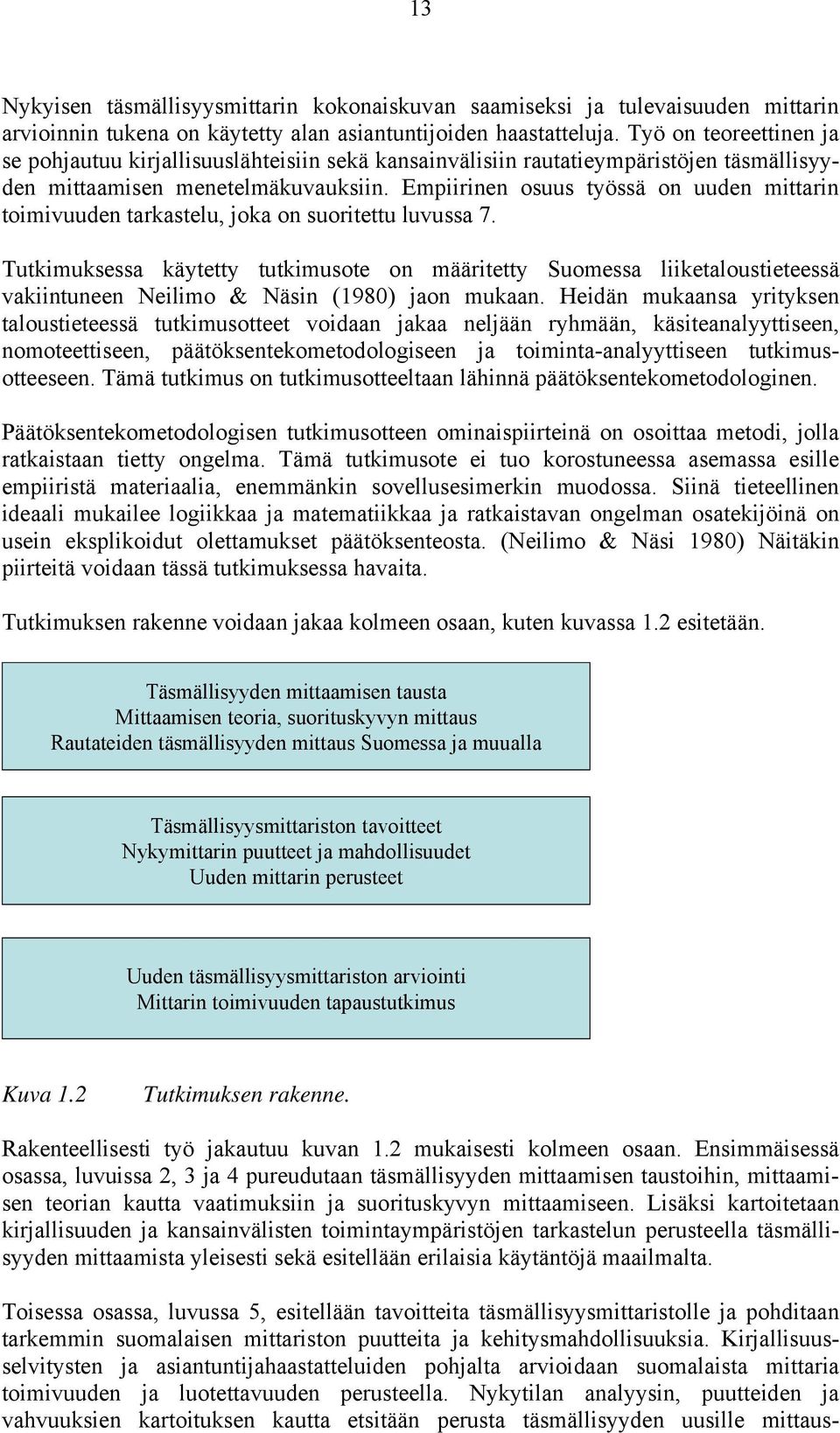 Empiirinen osuus työssä on uuden mittarin toimivuuden tarkastelu, joka on suoritettu luvussa 7.