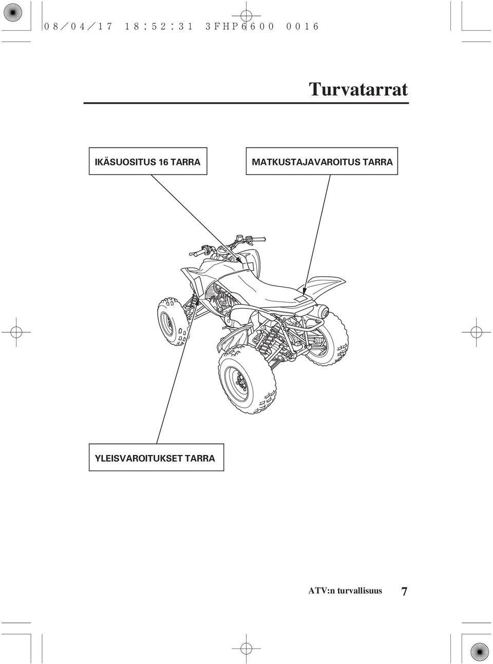 MATKUSTAJAVAROITUS TARRA