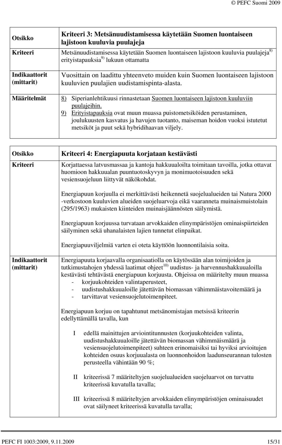 8) Siperianlehtikuusi rinnastetaan Suomen luontaiseen lajistoon kuuluviin puulajeihin.