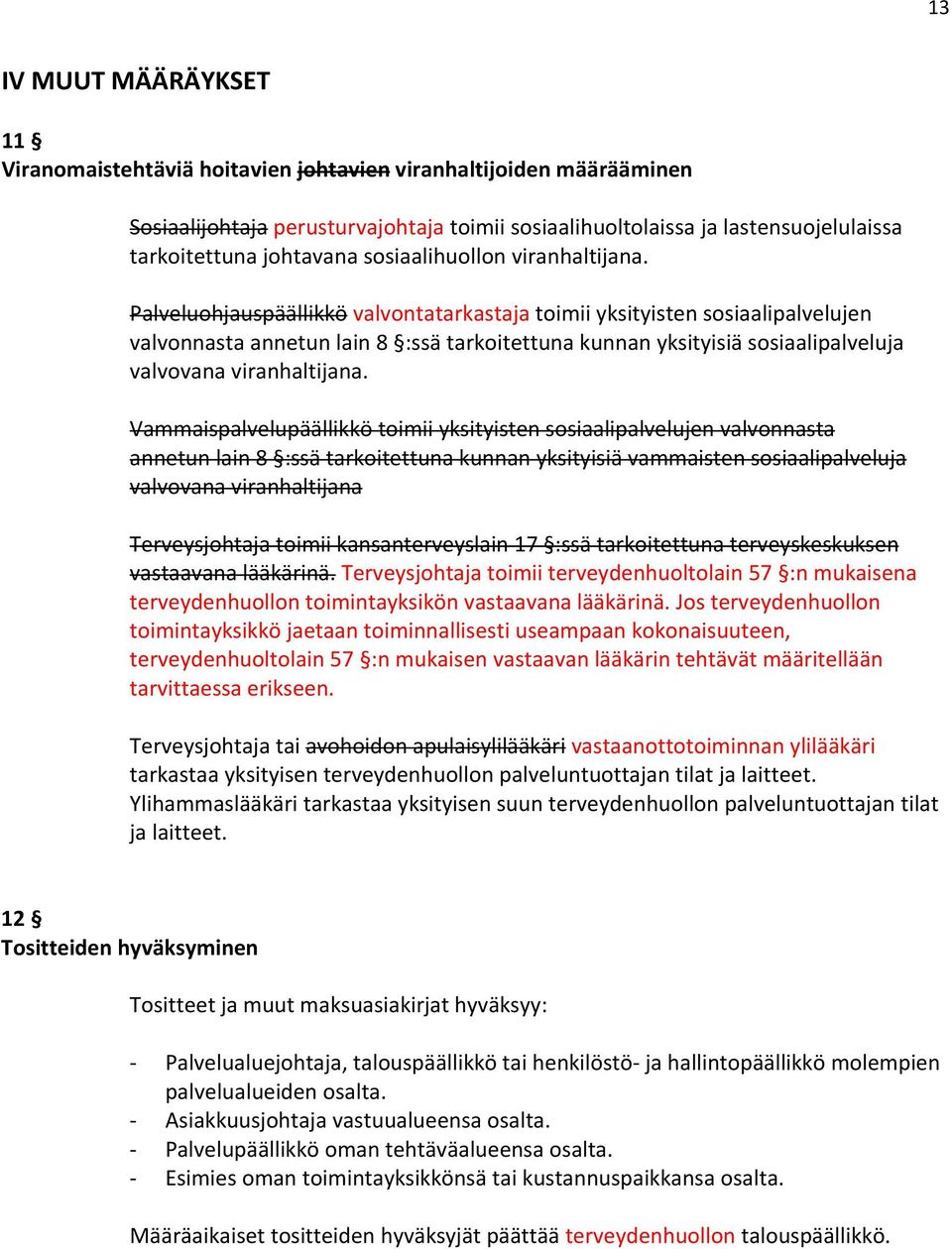 Palveluohjauspäällikkö valvontatarkastaja toimii yksityisten sosiaalipalvelujen valvonnasta annetun lain 8 :ssä tarkoitettuna kunnan yksityisiä sosiaalipalveluja valvovana viranhaltijana.