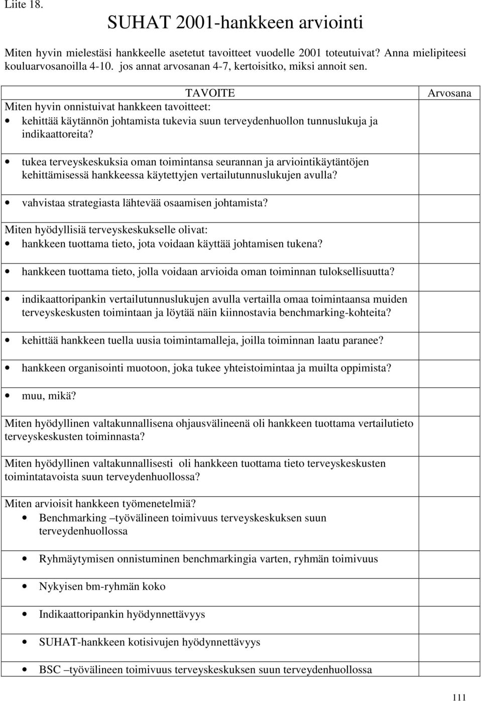 TAVOITE Miten hyvin onnistuivat hankkeen tavoitteet: kehittää käytännön johtamista tukevia suun terveydenhuollon tunnuslukuja ja indikaattoreita?