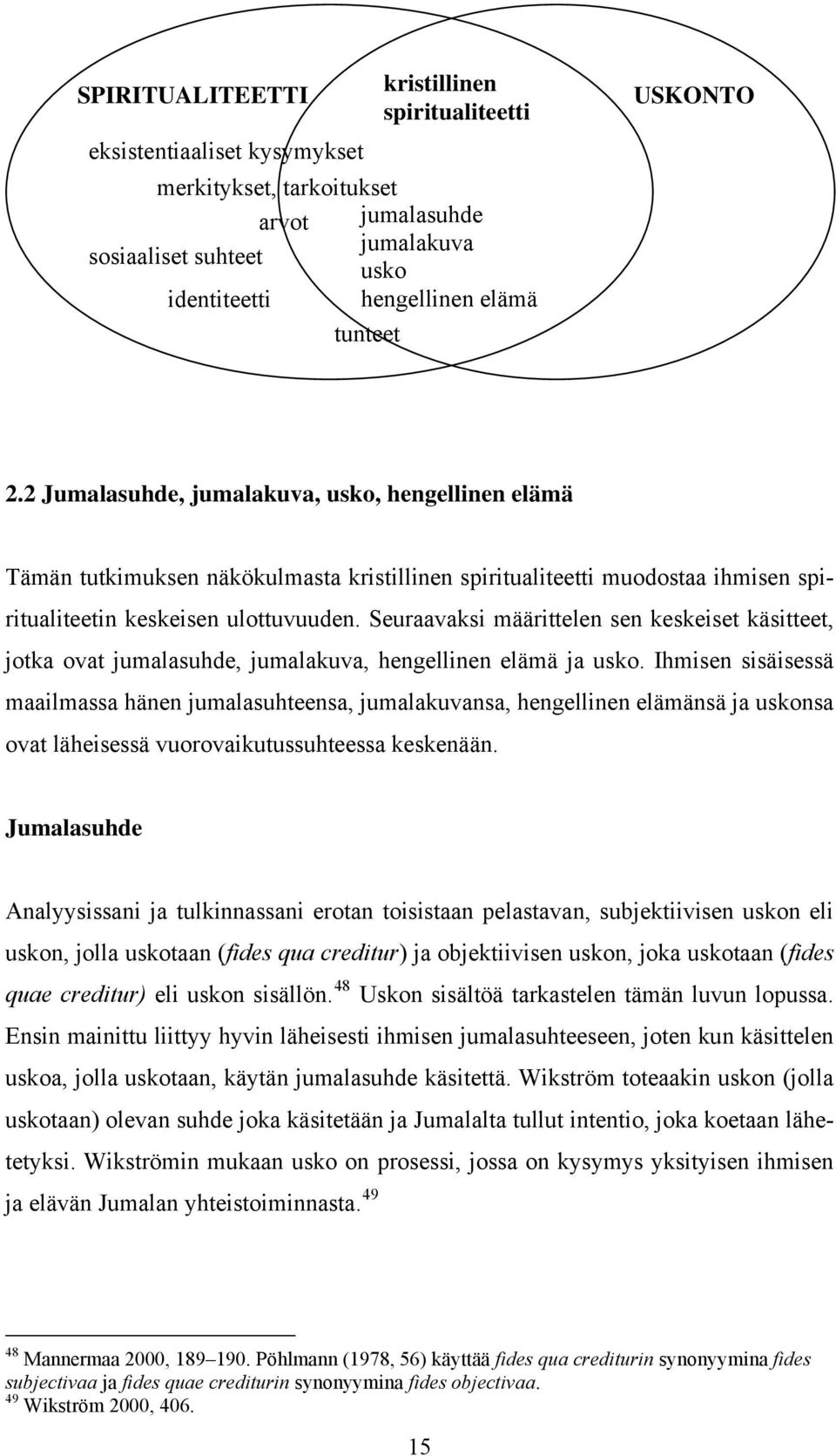 Seuraavaksi määrittelen sen keskeiset käsitteet, jotka ovat jumalasuhde, jumalakuva, hengellinen elämä ja usko.