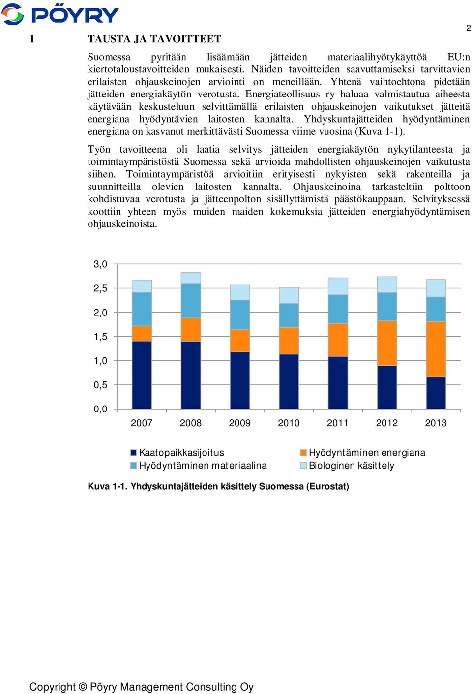 Energiateollisuus ry haluaa valmistautua aiheesta käytävään keskusteluun selvittämällä erilaisten ohjauskeinojen vaikutukset jätteitä energiana hyödyntävien laitosten kannalta.