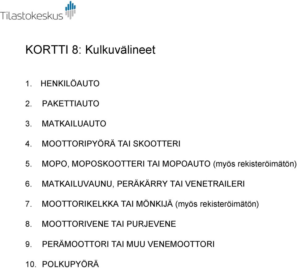 MOPO, MOPOSKOOTTERI TAI MOPOAUTO (myös rekisteröimätön) 6.