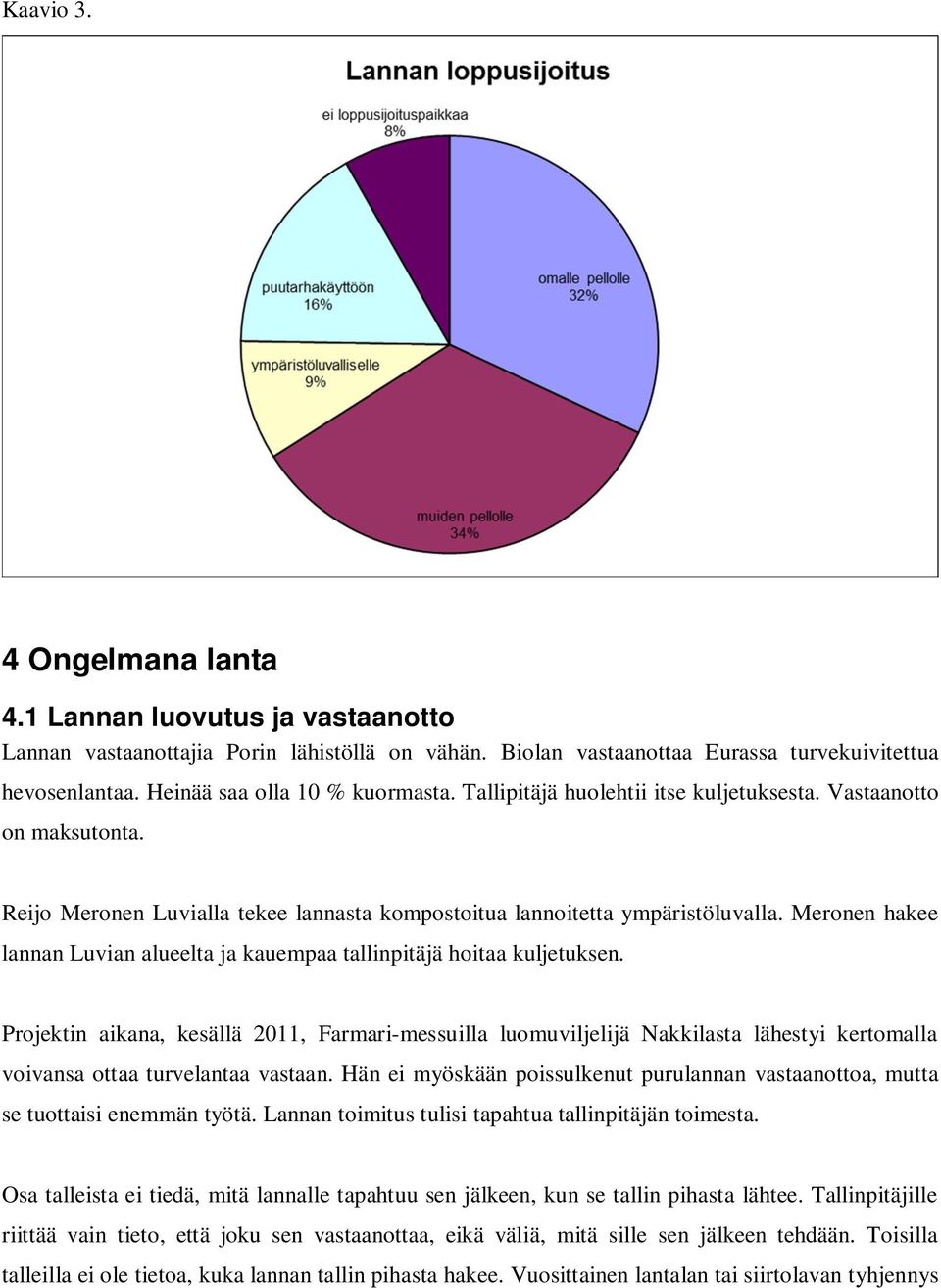 Meronen hakee lannan Luvian alueelta ja kauempaa tallinpitäjä hoitaa kuljetuksen.