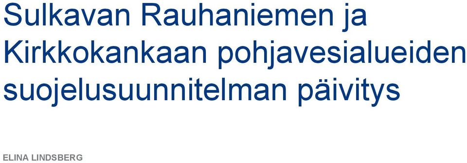 pohjavesialueiden