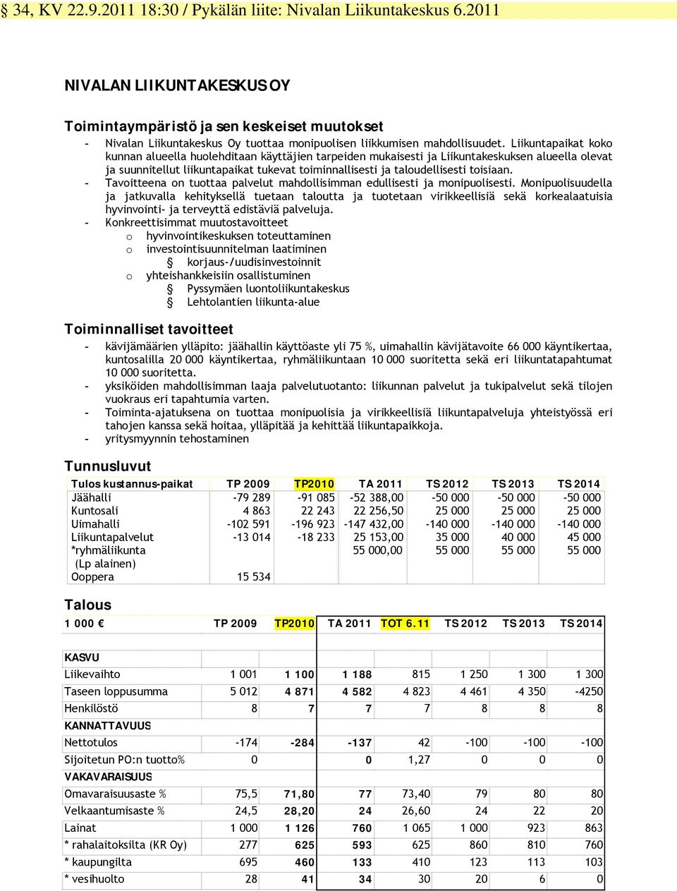 Liikuntapaikat koko kunnan alueella huolehditaan käyttäjien tarpeiden mukaisesti ja Liikuntakeskuksen alueella olevat ja suunnitellut liikuntapaikat tukevat toiminnallisesti ja taloudellisesti