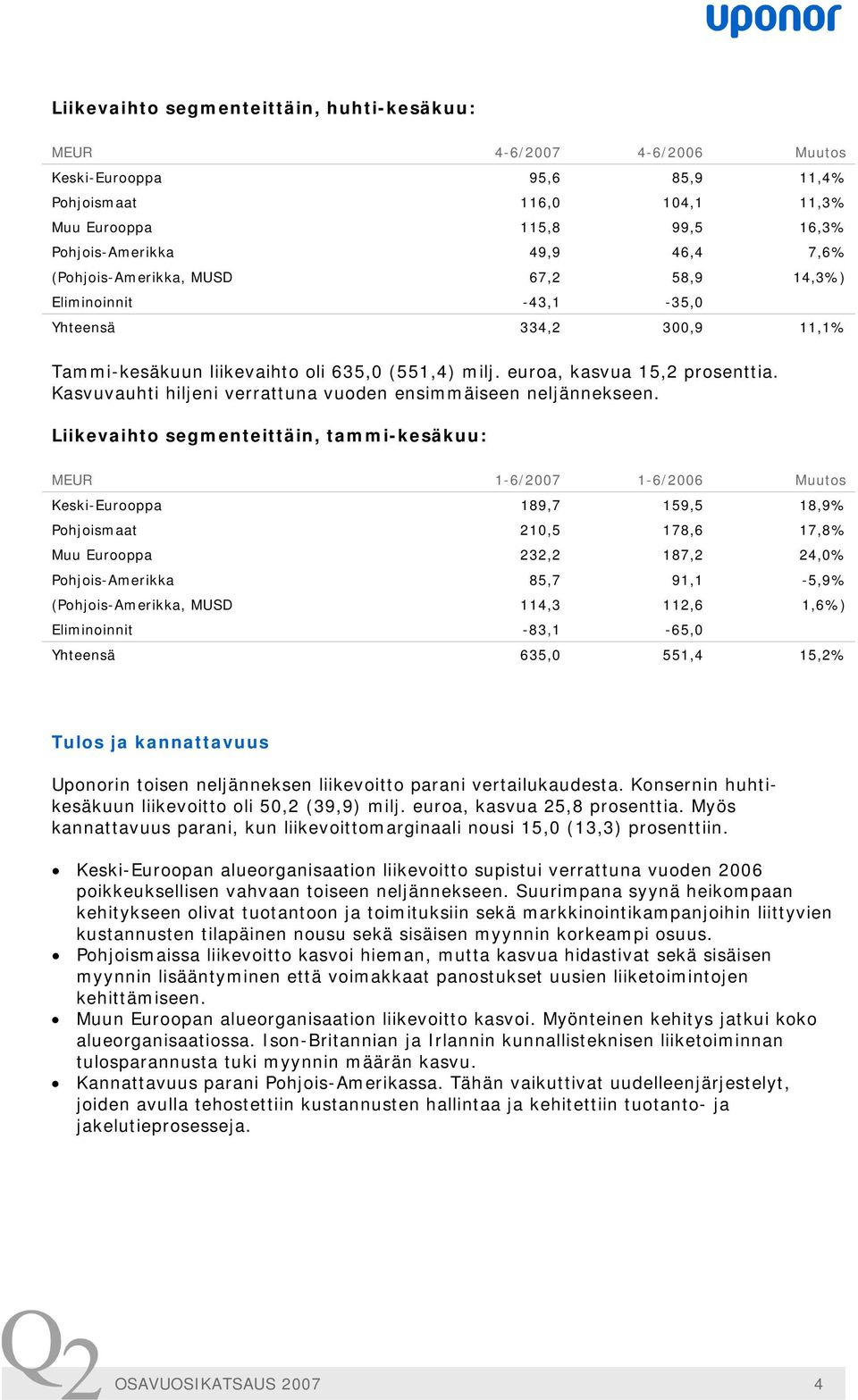 Kasvuvauhti hiljeni verrattuna vuoden ensimmäiseen neljännekseen.