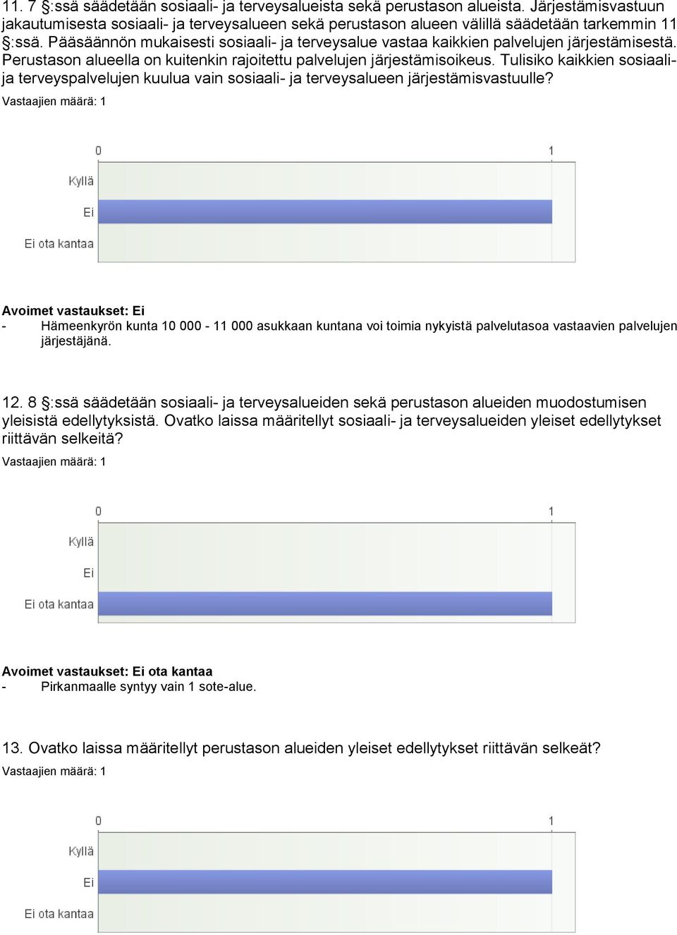 Tulisiko kaikkien sosiaalija terveyspalvelujen kuulua vain sosiaali- ja terveysalueen järjestämisvastuulle?