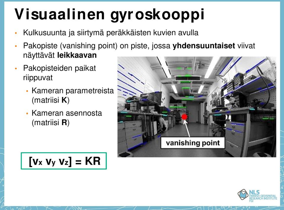 viivat näyttävät leikkaavan Pakopisteiden paikat riippuvat Kameran