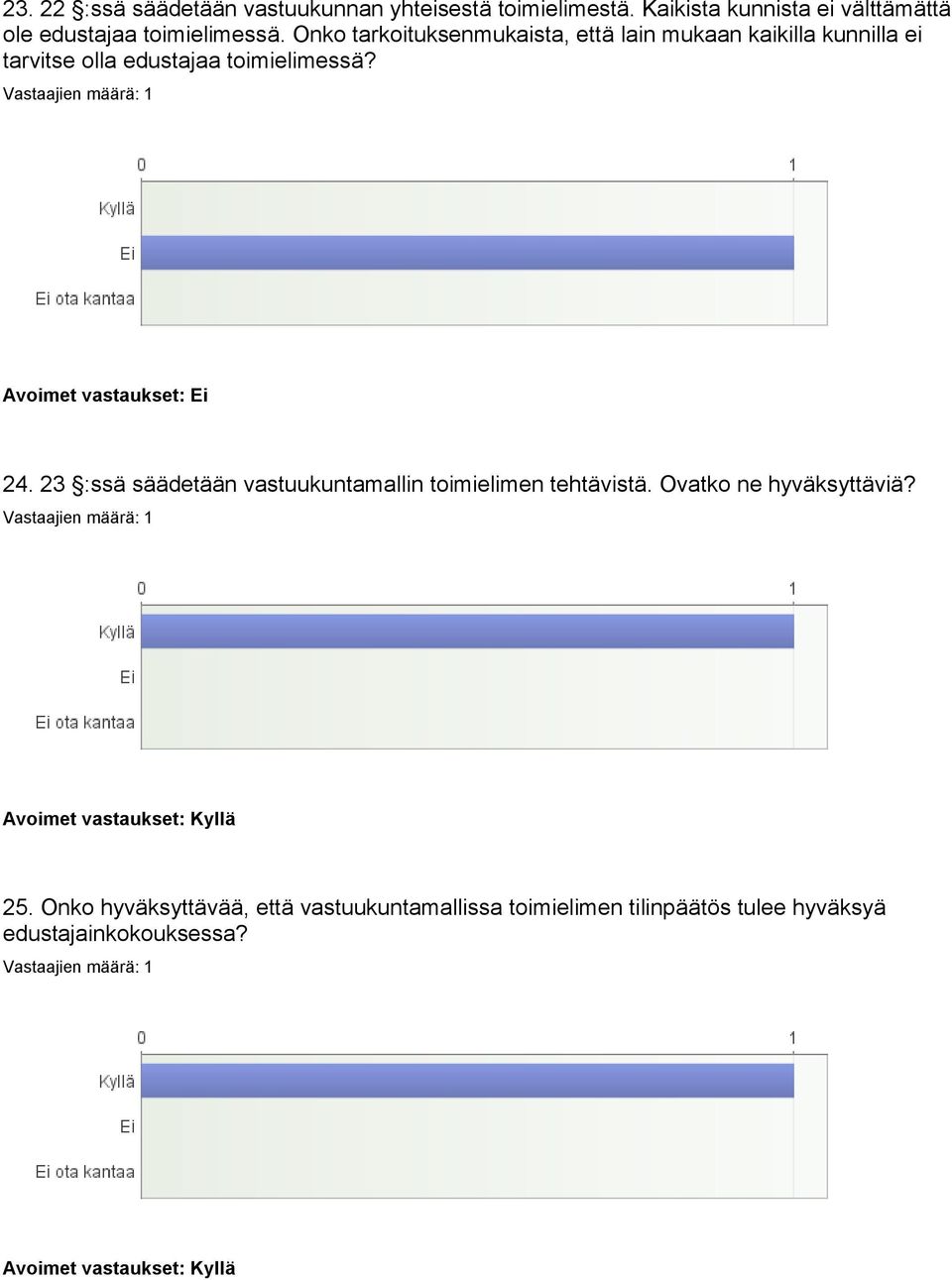 Onko tarkoituksenmukaista, että lain mukaan kaikilla kunnilla ei tarvitse olla edustajaa toimielimessä?