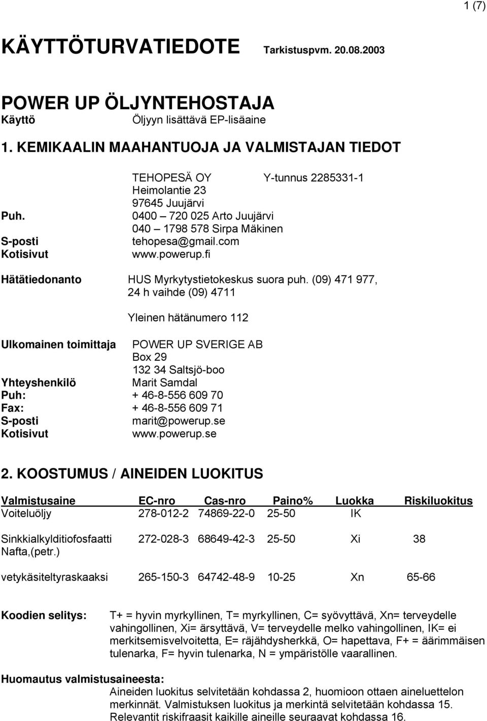 fi Hätätiedonanto HUS Myrkytystietokeskus suora puh.