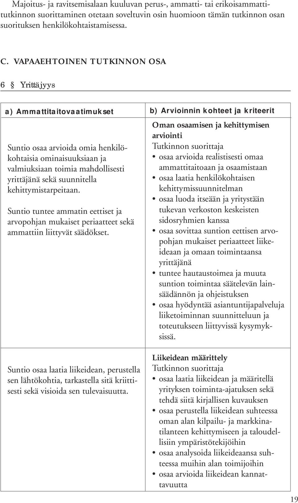 kehittymistarpeitaan. Suntio tuntee ammatin eettiset ja arvopohjan mukaiset periaatteet sekä ammattiin liittyvät säädökset.