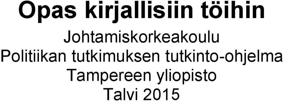 Politiikan tutkimuksen