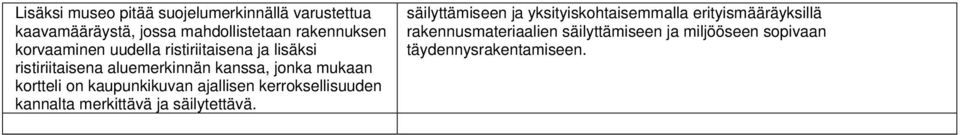 on kaupunkikuvan ajallisen kerroksellisuuden kannalta merkittävä ja säilytettävä.