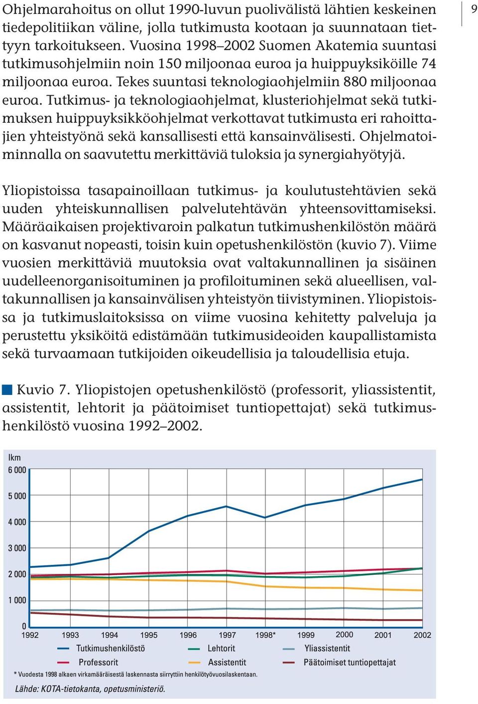 Tutkimus- ja teknologiaohjelmat, klusteriohjelmat sekä tutkimuksen huippuyksikköohjelmat verkottavat tutkimusta eri rahoittajien yhteistyönä sekä kansallisesti että kansainvälisesti.