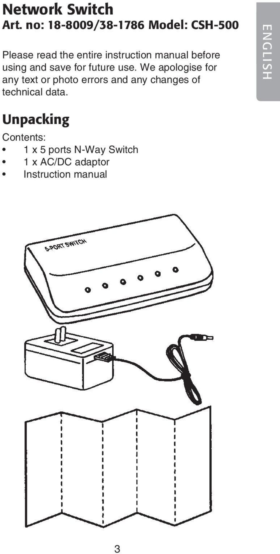 manual before using and save for future use.