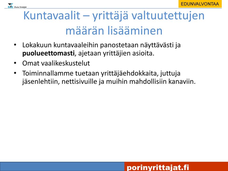 yrittäjien asioita.