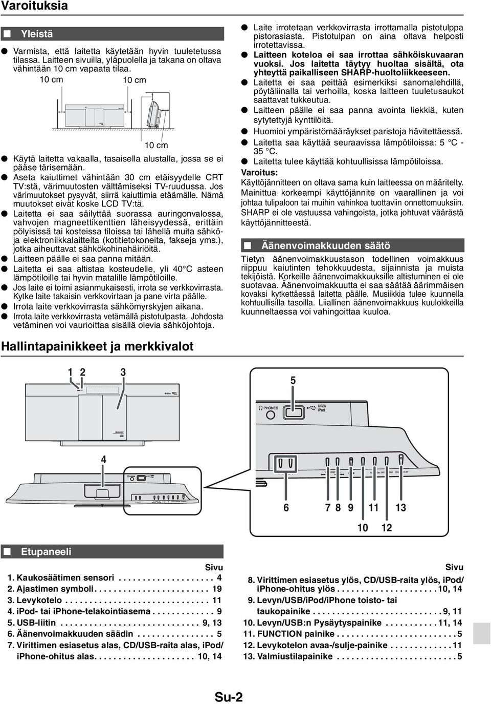 Jos värimuutokset pysyvät, siirrä kaiuttimia etäämälle. Nämä muutokset eivät koske LCD TV:tä.