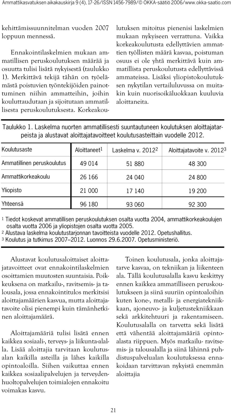 Korkeakoulutuksen mitoitus pienenisi laskelmien mukaan nykyiseen verrattuna.