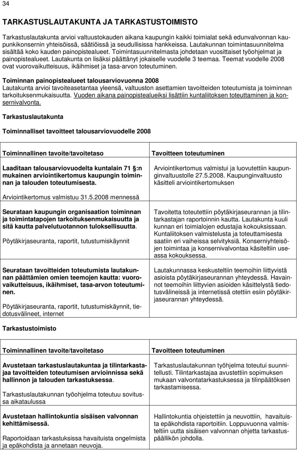 Lautakunta on lisäksi päättänyt jokaiselle vuodelle 3 teemaa. Teemat vuodelle 2008 ovat vuorovaikutteisuus, ikäihmiset ja tasa-arvon toteutuminen.