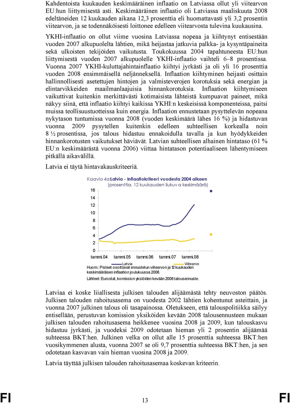 viitearvosta tulevina kuukausina.