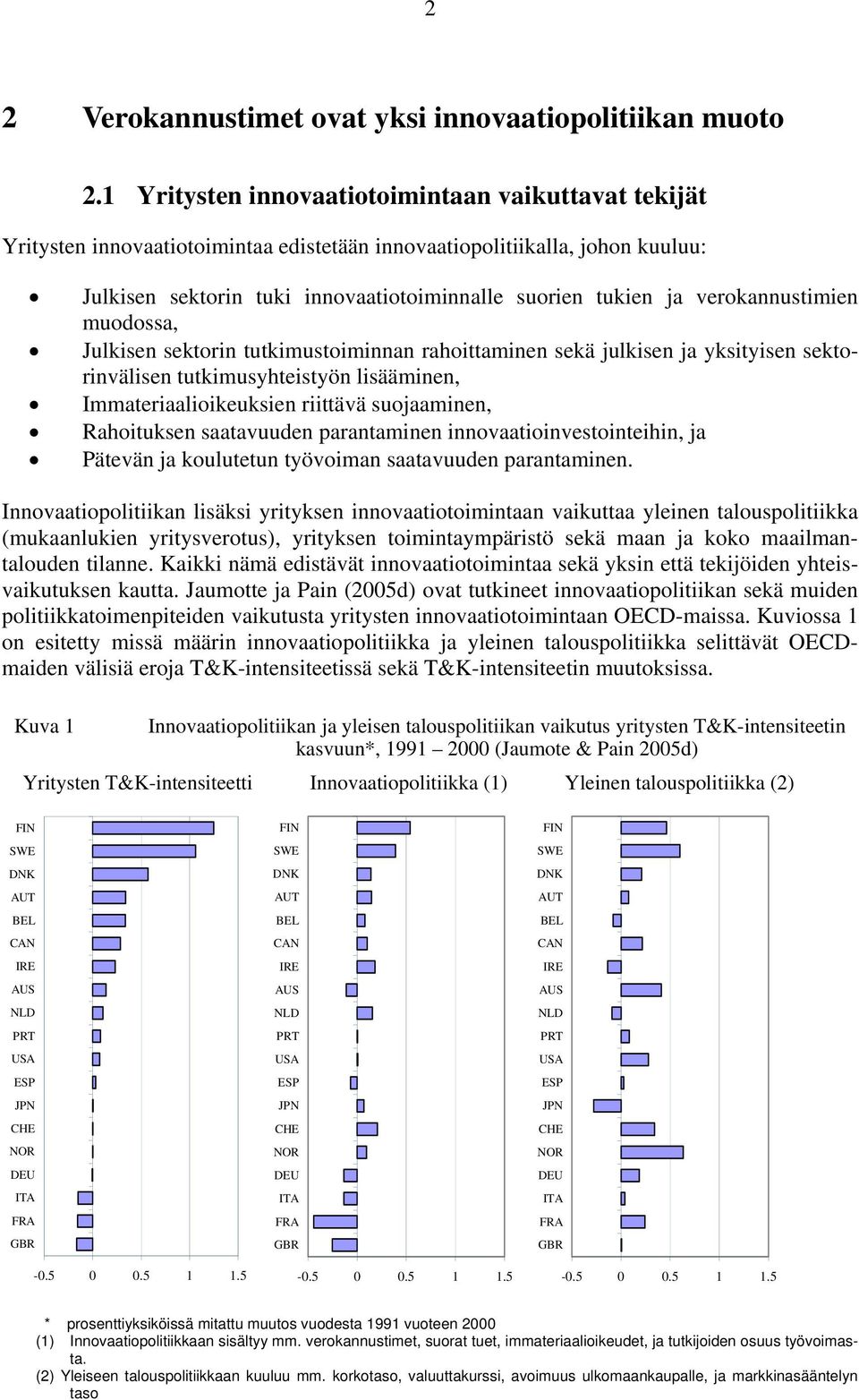 verokannustimien muodossa, Julkisen sektorin tutkimustoiminnan rahoittaminen sekä julkisen ja yksityisen sektorinvälisen tutkimusyhteistyön lisääminen, Immateriaalioikeuksien riittävä suojaaminen,