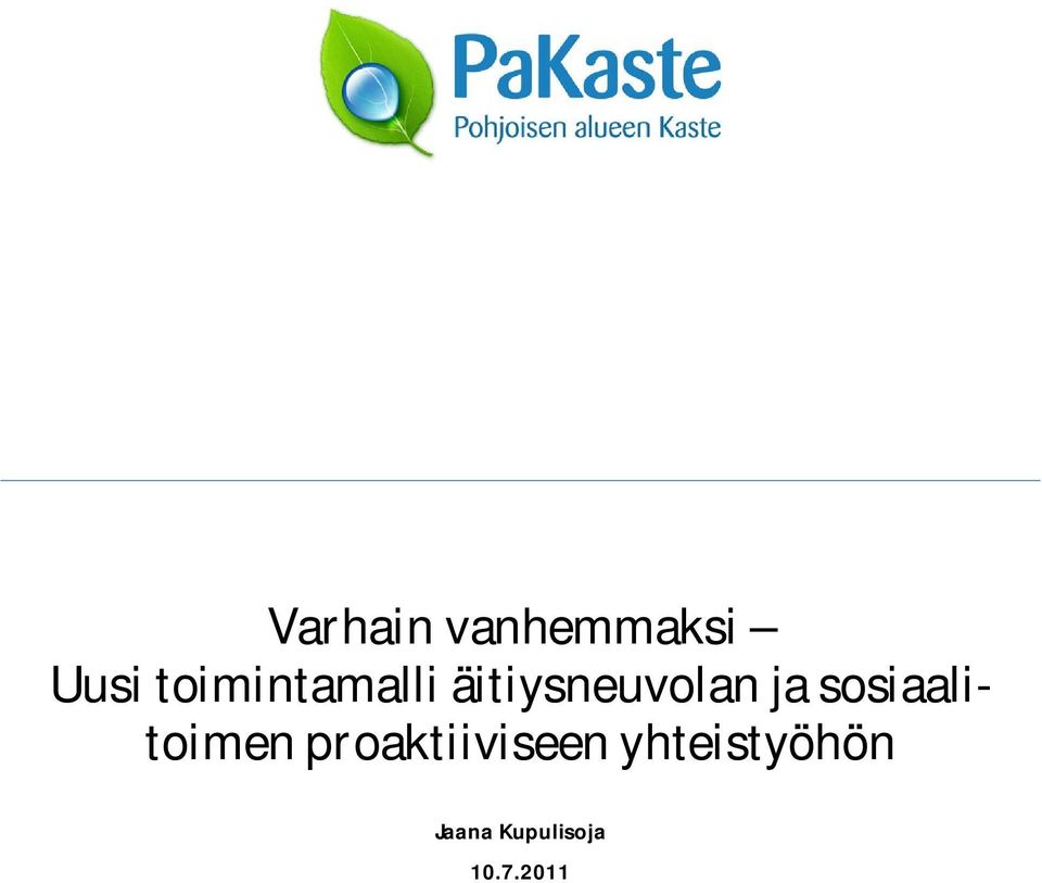 sosiaalitoimen proaktiiviseen