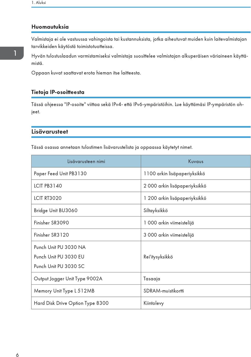 Tietoja IP-osoitteesta Tässä ohjeessa "IP-osoite" viittaa sekä IPv4- että IPv6-ympäristöihin. Lue käyttämäsi IP-ympäristön ohjeet.