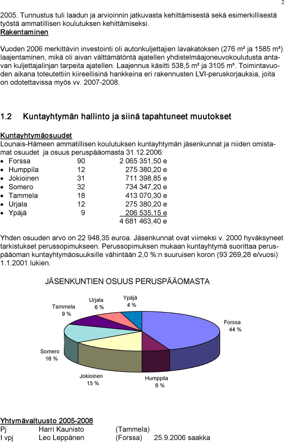 kuljettajalinjan tarpeita ajatellen. Laajennus käsitti 538,5 m² ja 3105 m³.