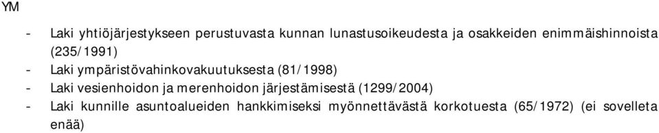 (81/1998) - Laki vesienhoidon ja merenhoidon järjestämisestä (1299/2004) - Laki