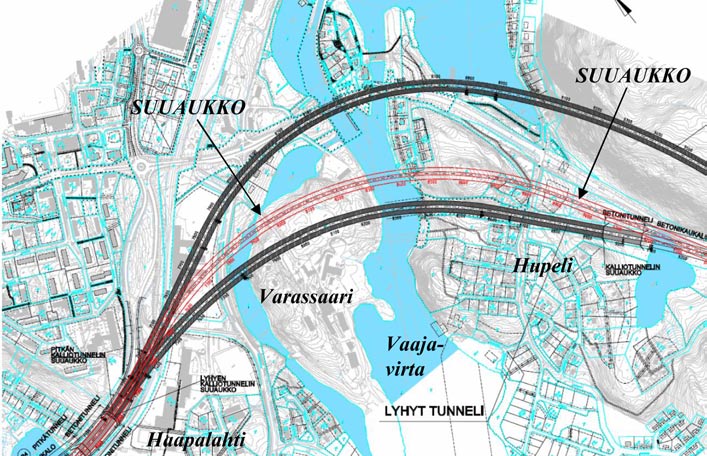 Keski-Suomen elinkeino-, liikenne- ja ympäristökeskus Edellä kuvatun lyhyen Liekkilän tunnelivaihtoehdon lisäksi Keski-Suomen maakuntaradiossa ja -TV:ssä esitettiin maaliskuussa 2011 Vaajakosken