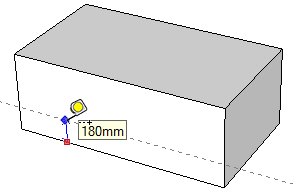 Sketchup-pikaopas 10 APUVIIVAT Tape Measure -työkalulla apuviivoja.