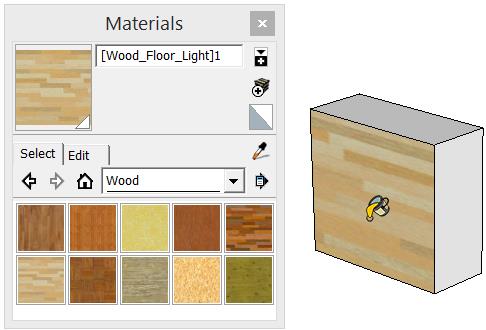 Sketchup-pikaopas 14 SKAALAUS Valitse ensin skaalattavat elementit ja käynnistä sitten skaalaustoiminto. Voit skaalata tasaisesti kaikkiin suuntiin nurkkakahvasta vetämällä.