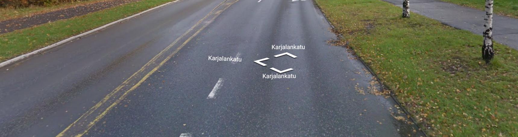 Liite 9, 7 / 14 YLEISSUUNNITELMA 6 Kuva 4. Sortavalankatu (kuva: Google street view) Karjalankatu on valtatien 6 ja keskustan välinen pääkatuyhteys.