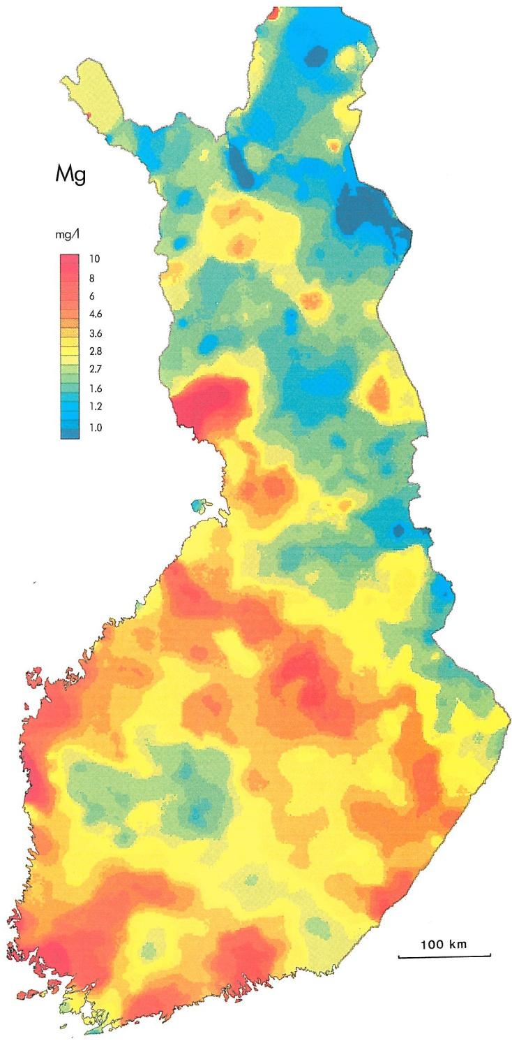 Hydrogeokemia Suomessa pohjavedet ovat yleisesti erittäin puhtaita