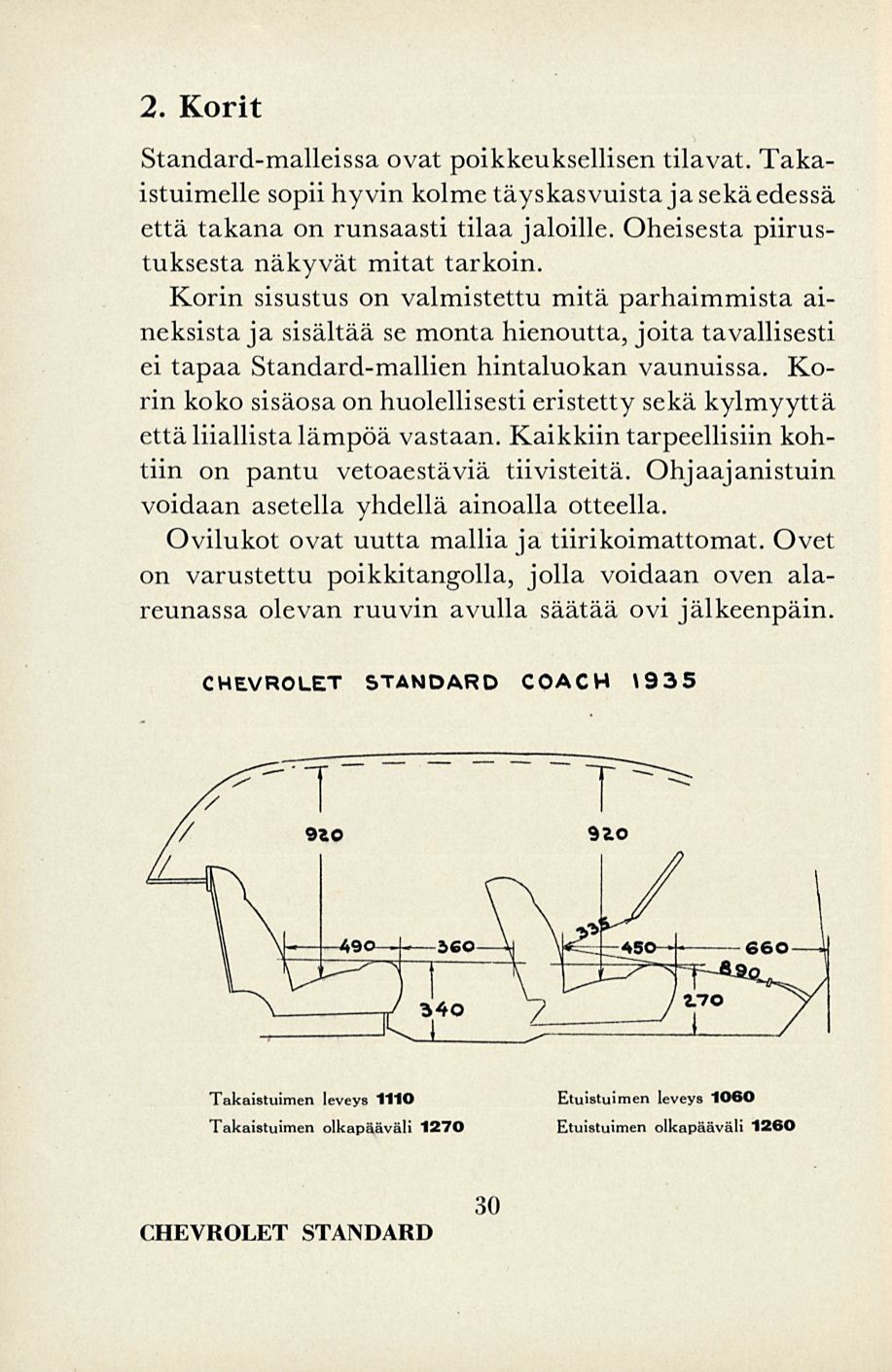 2. Korit Standard-malleissa ovat poikkeuksellisen tilavat. Takaistuimelle sopii hyvin kolme täyskasvuista ja sekä edessä että takana on runsaasti tilaa jaloille.